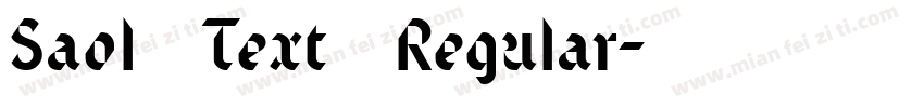 Saol Text Regular字体转换